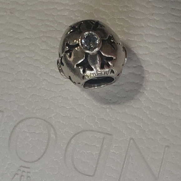 Pandora Snowflake Blue CZ Charm Retired - Picture 4 of 7